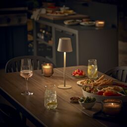 GoodHome Quelea Conical Matt Green Rechargeable Integrated Led Table Lamp - thumbnail 8