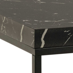 Wyld Haus Hazelmere Black Marble Marquina Coffee Table With Matt Black Metal Legs 60 X 60 X 45Cm - thumbnail 4