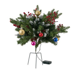 Living And Home Single-Piece Pre-Lit Artificial Mushroom Ground Christmas Tree, 57Cm W X 56.5Cm H - thumbnail 2