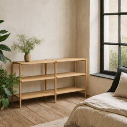 Wyld Haus Berrytwist Scandi White Oak Veneer Bookcase 4 Shelves - thumbnail 1