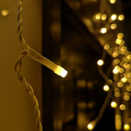 Samuel Alexander 25M 1000 Vintage Gold Led Frosted Icicle Indoor Outdoor Christmas Lights With Timer - thumbnail 3