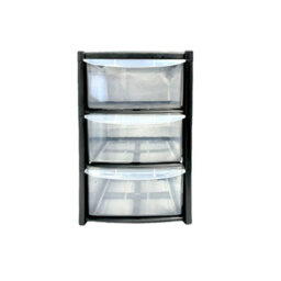 3 Drawer Mini Plastic Tower Storage Compact, Stylish & Functional Organizer For Desktop, Home, Office, Or School - thumbnail 4
