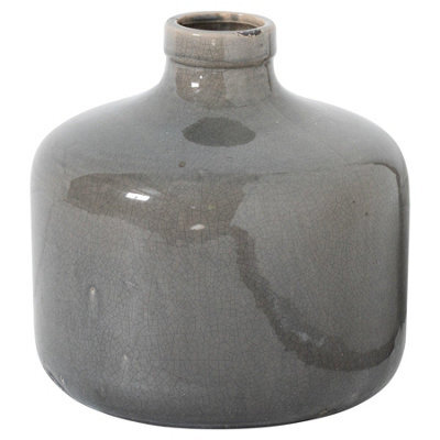 Hill Interiors Ceramic Vase Grey (23Cm X 23Cm X 23Cm)