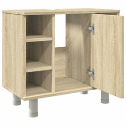 Berkfield Bathroom Cabinet Sonoma Oak 60X32X53.5 Cm Engineered Wood - thumbnail 8