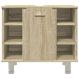 Berkfield Bathroom Cabinet Sonoma Oak 60X32X53.5 Cm Engineered Wood - thumbnail 5