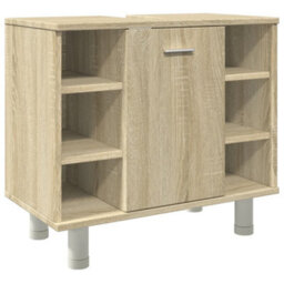 Berkfield Bathroom Cabinet Sonoma Oak 60X32X53.5 Cm Engineered Wood - thumbnail 2
