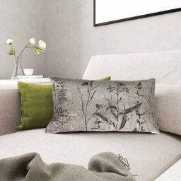 Aspect Furniture Art Floral Rectangle Throw Pillow Cushion, Cream, 35X45Cm