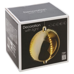 Urbn-Living Urbnliving 15Cm Height Gold Led Light Up Ball Christmas Tree Warm White Timer Indoor Outdoor Decoration - thumbnail 4