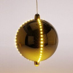 Urbn-Living Urbnliving 15Cm Height Gold Led Light Up Ball Christmas Tree Warm White Timer Indoor Outdoor Decoration - thumbnail 2