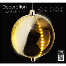 Urbn-Living Urbnliving 15Cm Height Gold Led Light Up Ball Christmas Tree Warm White Timer Indoor Outdoor Decoration - thumbnail 3