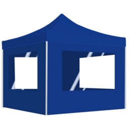 Berkfield Professional Folding Party Tent With Walls Aluminium 2X2 M Blue