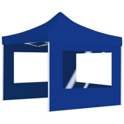 Berkfield Professional Folding Party Tent With Walls Aluminium 2X2 M Blue - thumbnail 4