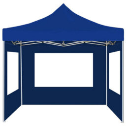 Berkfield Professional Folding Party Tent With Walls Aluminium 2X2 M Blue - thumbnail 3