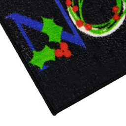 Jvl Festive Christmas Machine Washable Indoor Doormat, 40X57Cm, Noel, Black - thumbnail 2