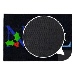 Jvl Festive Christmas Machine Washable Indoor Doormat, 40X57Cm, Noel, Black - thumbnail 5