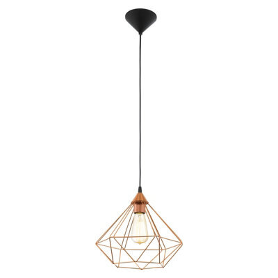 Stylish Copper Wire Cage Pendant Light With E27 Bulb Socket For Hallways - image 1