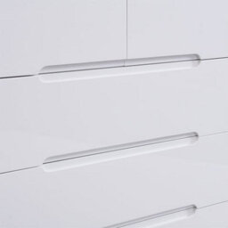 Furniture in Fashion Manhattan High Gloss Chest Of 5 Drawers In White - thumbnail 9