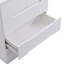 Furniture in Fashion Manhattan High Gloss Chest Of 5 Drawers In White - thumbnail 8