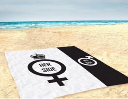 CKB Ltd Giant His And Hers Beach Towel Extra Large 152Cm - thumbnail 2