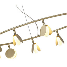 Luminosa Lighting Luminosa Shell 12+8+4 Light Pendant, Round, 120W Led, 3000K, 6360Lm, Gold, 3Yrs Warranty - thumbnail 5