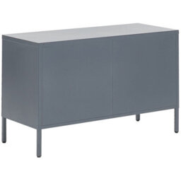 Beliani 2-Door Grey Steel Sideboard With 2 Shelves, Matte Finish, 1000 X 400 X 650 mm - thumbnail 6