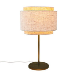 Nordlux Takai Indoor Table Lamp Beige Textile E27 On-Fixture Switch - Mains Powered, Ip20 - thumbnail 1