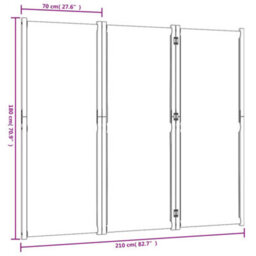 Walplus Dark Blue 3 Panel Room Divider 210X180 Cm Folding Screen - thumbnail 8
