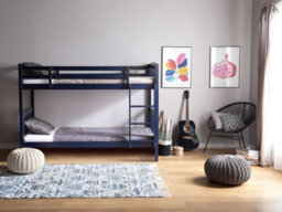 Beliani Bunk Bed Wood Revin 90 X 200 Cm (Eu Single) Navy Blue - thumbnail 2