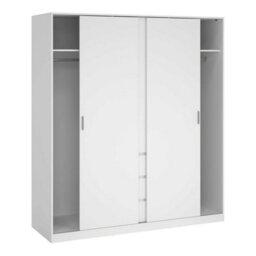 Wyld Haus Budapest White Wooden Wardrobe, 3 Doors 3 Drawers - thumbnail 5