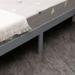 Westwood Double Bed Solid Pine Wood Frame With Footboard Wood Slat Support Bedroom Grey - thumbnail 8