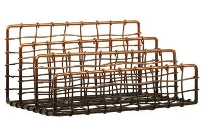 Orsina 3 Tier Letter Rack,wireframe Document Organizer, Paper Rack For Desk,ideal For Holding Mail, Or Bills - image 1