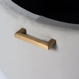 my furniture Aria Storage Ottoman - Dove Grey - Brass/silver - thumbnail 4