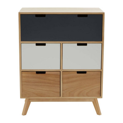 Orsina Compact Design Five Drawer Chest, Modern Design Chest Of Drawers For Livingroom, Minimalist Storage Chest - image 1