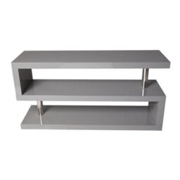 Furniture in Fashion Miami High Gloss S Shape Design Tv Stand In Grey - thumbnail 2