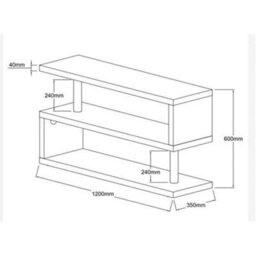 Furniture in Fashion Miami High Gloss S Shape Design Tv Stand In Grey - thumbnail 3