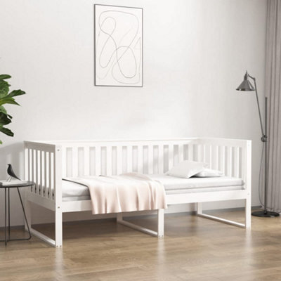 Berkfield Day Bed Without Mattress White 90X190 Cm Single Solid Wood Pine - image 1