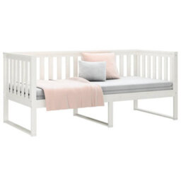 Berkfield Day Bed Without Mattress White 90X190 Cm Single Solid Wood Pine - thumbnail 6