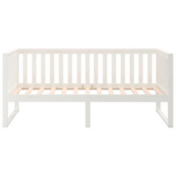 Berkfield Day Bed Without Mattress White 90X190 Cm Single Solid Wood Pine - thumbnail 8