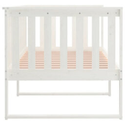 Berkfield Day Bed Without Mattress White 90X190 Cm Single Solid Wood Pine - thumbnail 9