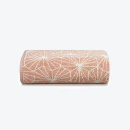Allure Bath Fashions Geometric Design Jacquard Bath Towel - Blush Pink