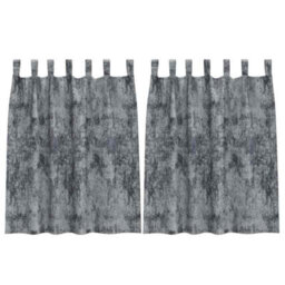 Berkfield Classic Curtain With Curtains 2 Pcs Silver Grey 140 X 140 Cm Velvet