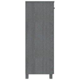 Berkfield Shoe Cabinet Dark Grey 85X40X108 Cm Solid Wood Pine - thumbnail 4