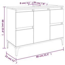 Berkfield 3 Piece Bathroom Furniture Set White Engineered Wood - thumbnail 9