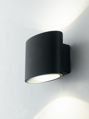 Luminosa Lighting Luminosa Boxter Outdoor Integrated Led Up Down Wall Light, Black, Ip44, 4000K