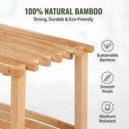 4 Tier Wooden Shoe Rack Storage Shelf Stand Boot Trainer - thumbnail 3