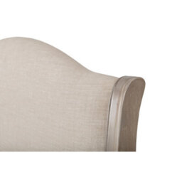 Julian Bowen Camille 150Cm King Oatmeal Linen Style Fabric And Limed Oak Effect Bed - thumbnail 9