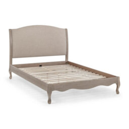 Julian Bowen Camille 150Cm King Oatmeal Linen Style Fabric And Limed Oak Effect Bed - thumbnail 6
