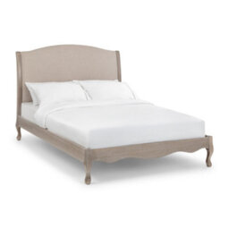 Julian Bowen Camille 150Cm King Oatmeal Linen Style Fabric And Limed Oak Effect Bed - thumbnail 5