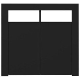 804329 Vidaxl Sideboard With Led Lights Black 80X35X75 Cm - thumbnail 9