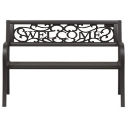 Berkfield Garden Bench 125 Cm Steel Black - thumbnail 3